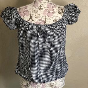 Gingham Peasant top
